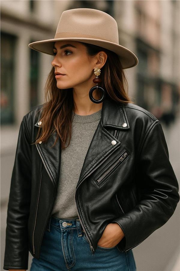 Helen Kahverengi Ahşap Boncuklu ve Halka Detaylı Sallantılı Küpe